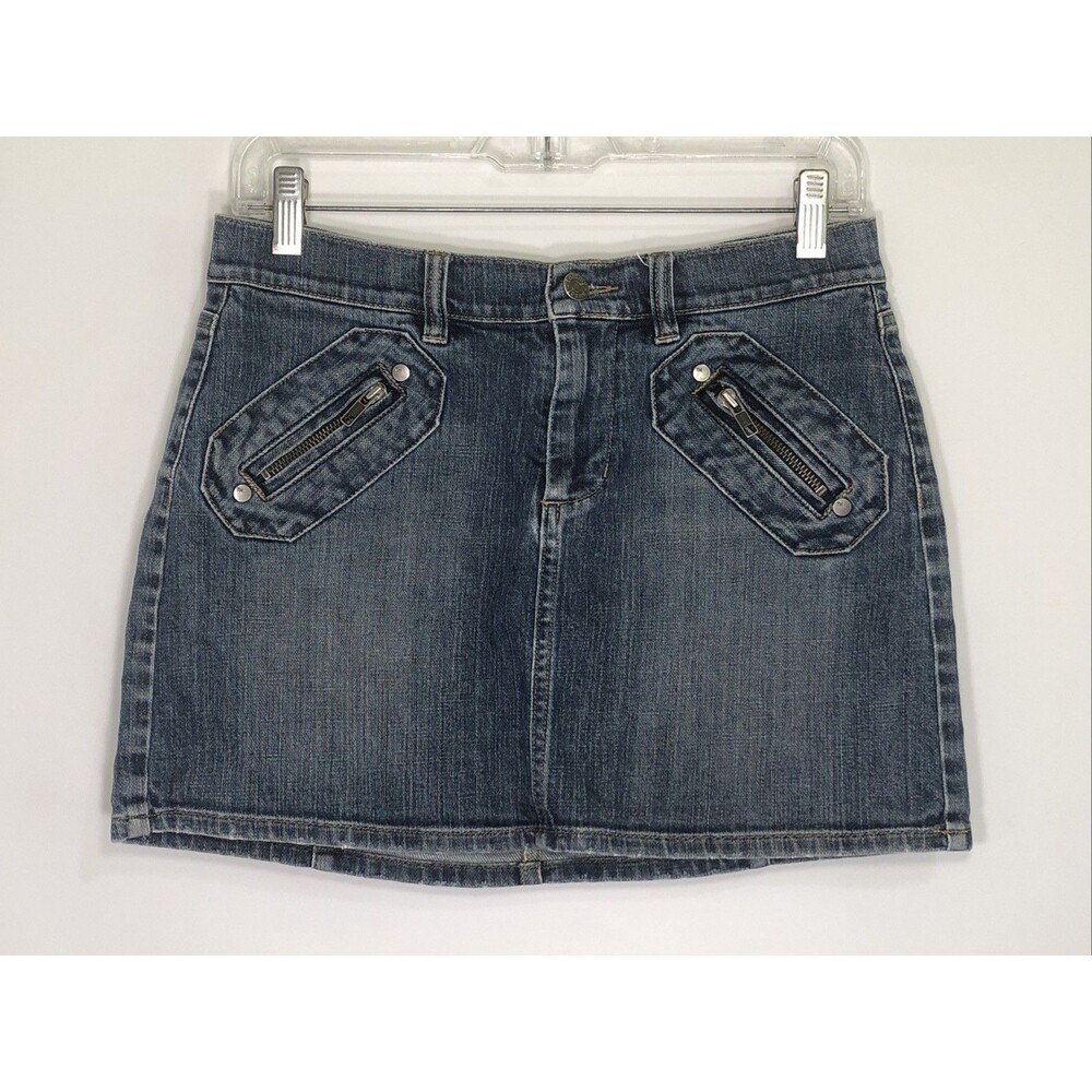 Y2K Tommy Hilfiger Mini Jean Denim Skirt Juniors 7 Preppy Casual Classic Western